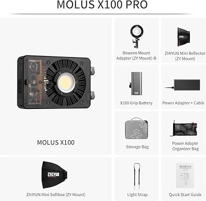 ZHIYUN MOLUS X100 BI-COLOR POCKET COB MONOLIGHT - الصورة 6