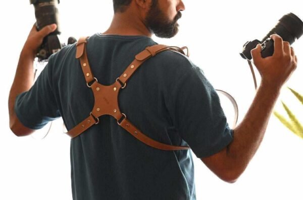 LEATHER CAMERA STRAP DOUBLE