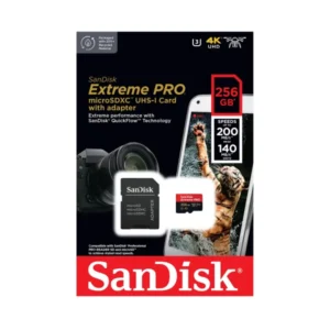 SANDISK EXTREME PRO 256GB 4K VIDEO 200MB/S MICRO