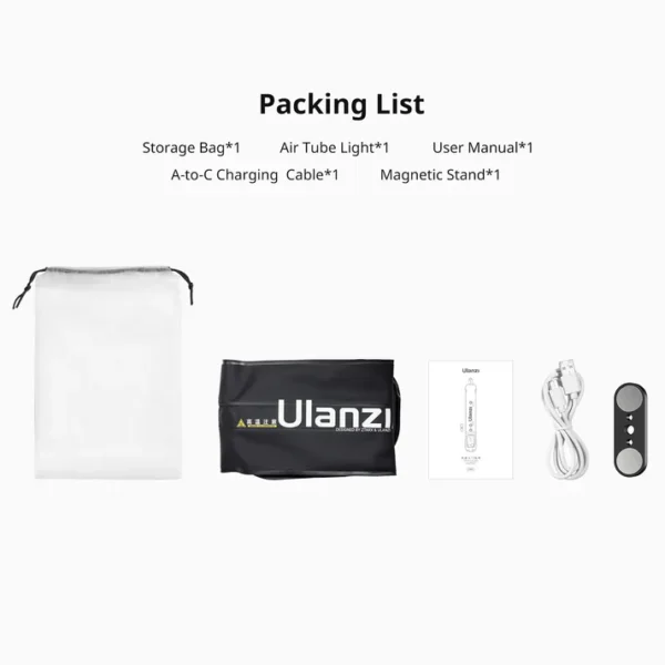 ⁦ULANZI UA12 12W PORTABLE AIR TUBE LIGHT⁩ - الصورة ⁦6⁩