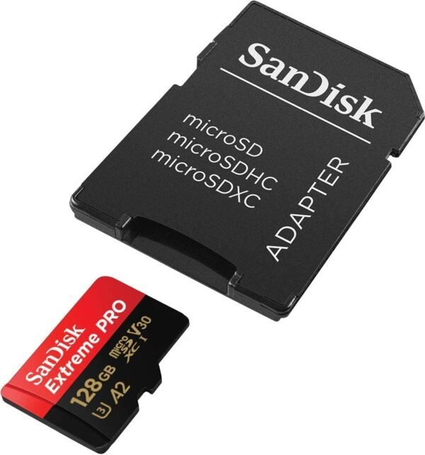 ⁦SANDISK EXTREME PRO128GB 4K VIDEO 200MB/S MICRO⁩ - الصورة ⁦2⁩