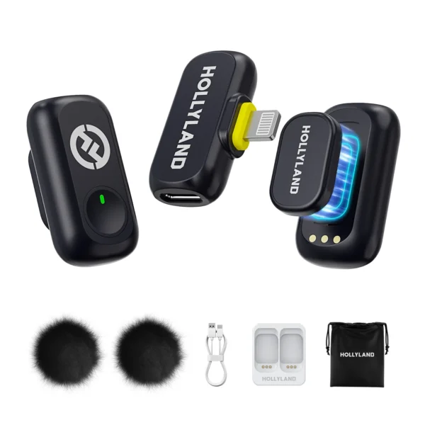 ⁦Hollyland LARK A1 Duo 2-Person Wireless Microphone System Combo⁩ - الصورة ⁦5⁩