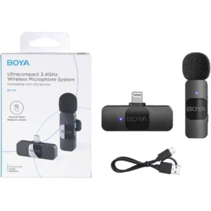 BOYA BY-V1 Ultracompact Wireless Microphone System for iOS Devices (2.4 GHz)