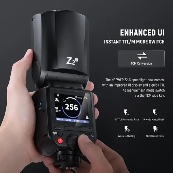 ⁦NEEWER Z2 TTL Round Head Flash Speedlite⁩ - الصورة ⁦4⁩