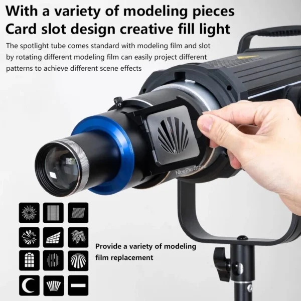 ⁦ZSYB LG-80 Pro Bowens Mount Concentrator Conical Snoot Spotlight Art Effects⁩ - الصورة ⁦4⁩