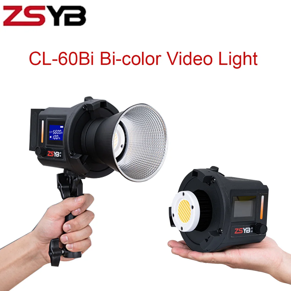 ZYSB CL-60Bi Bi-color 3200-5600k LED Light Video Light 60W Professional Studio Strobe