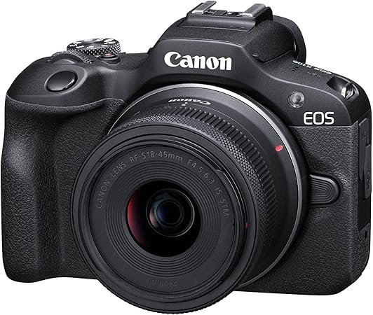Canon EOS R100 Mirrorless Camera with RF-S 18-45mm F4.5-6.3 IS STM Lens