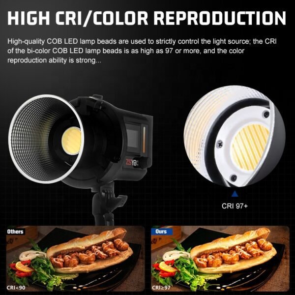 ⁦Zsyb CL-80Bi Professional Continuous Handheld Led Photography Light Video Lighting Equipment⁩ - الصورة ⁦4⁩