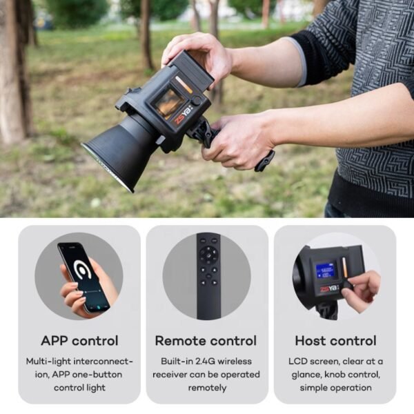 ⁦Zsyb CL-80Bi Professional Continuous Handheld Led Photography Light Video Lighting Equipment⁩ - الصورة ⁦2⁩