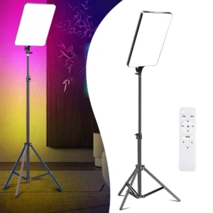 Professional Photography RGB Fill Light PM-60 – 36W LED Panel with Remote Control & Tripod