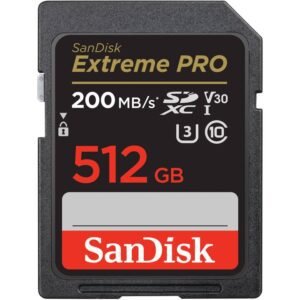 SanDisk 512GB Extreme PRO 200MB-s UHS-I SDXC Memory Card