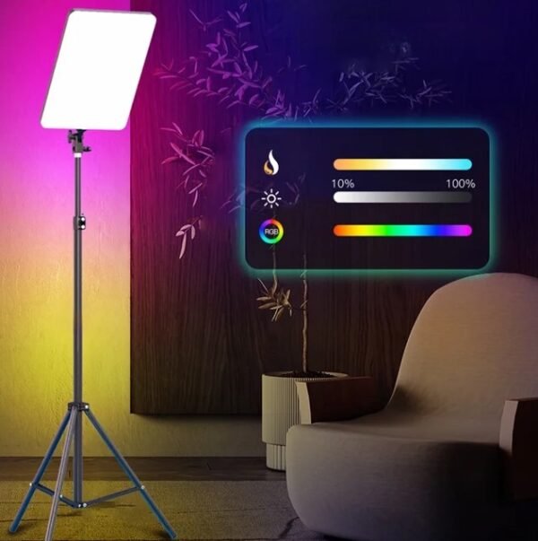 ⁦Professional Photography RGB Fill Light PM-60 – 36W LED Panel with Remote Control & Tripod⁩ - الصورة ⁦5⁩