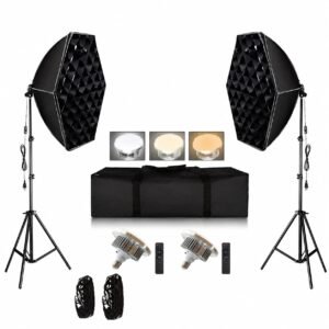Octa 2-piece lighting kit with 2 x 150W LED light box