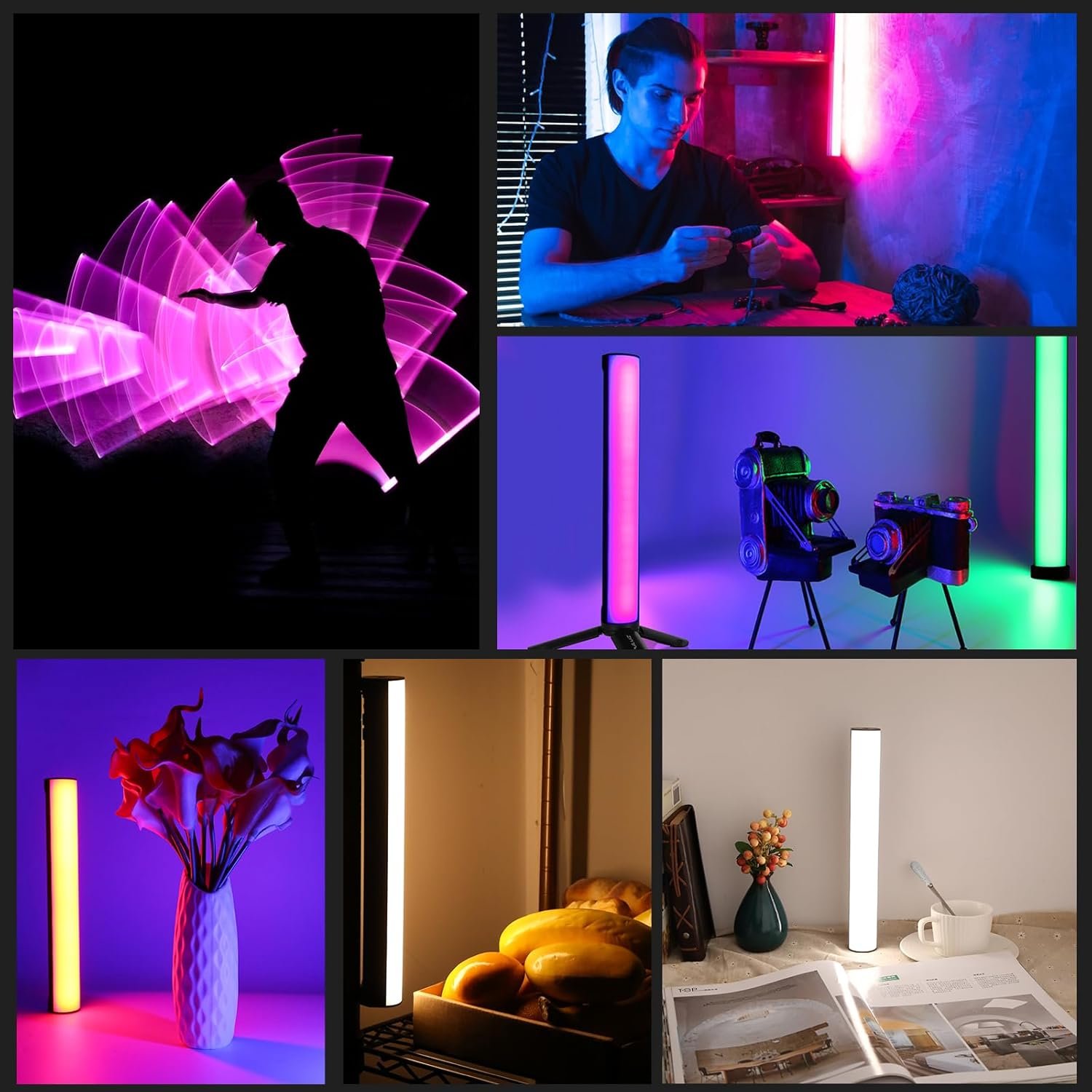 PULUZ Magnetic Handheld Light Wand, Full Color RGB Light Stick - الصورة 5