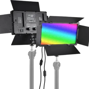 General Professional Video Led Light, Black, (2 Batteries + Charger) For Free, LED-600RGB