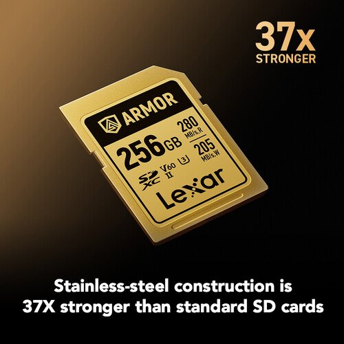 Lexar 256GB ARMOR GOLD UHS-II SDXC Memory Card - الصورة 3