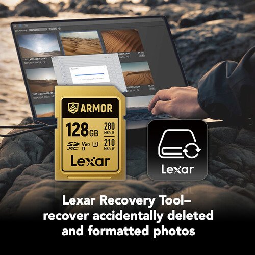 Lexar 128GB ARMOR GOLD UHS-II SDXC Memory Card - الصورة 2