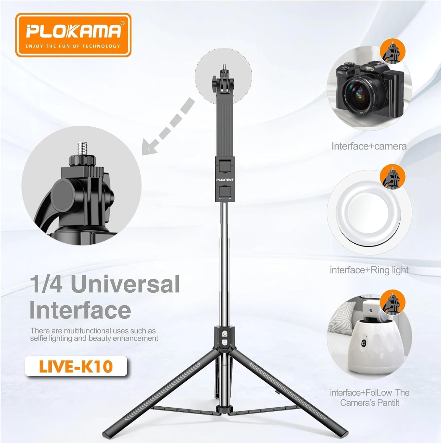PLOKAMA Live K10 Selfie Stick