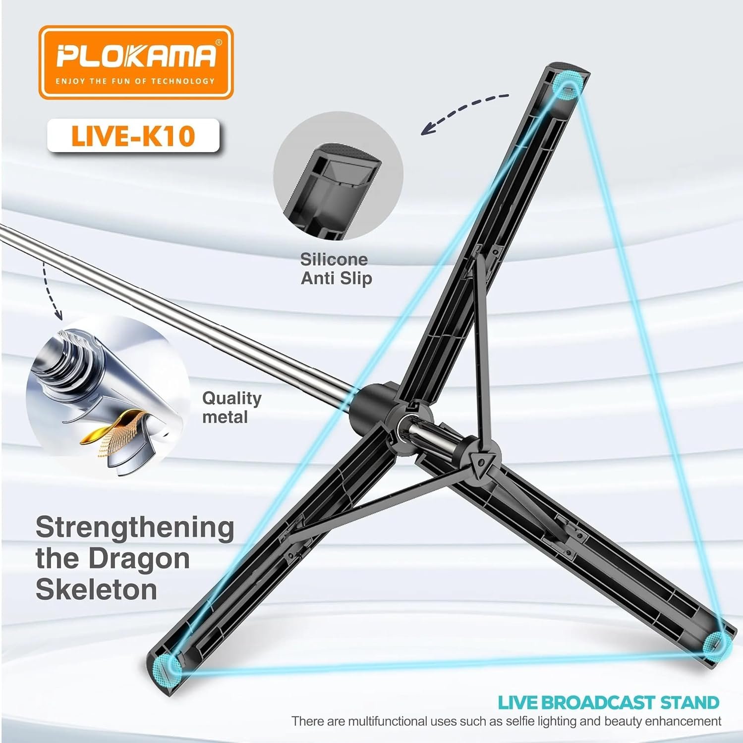 PLOKAMA Live K10 Selfie Stick - الصورة 3