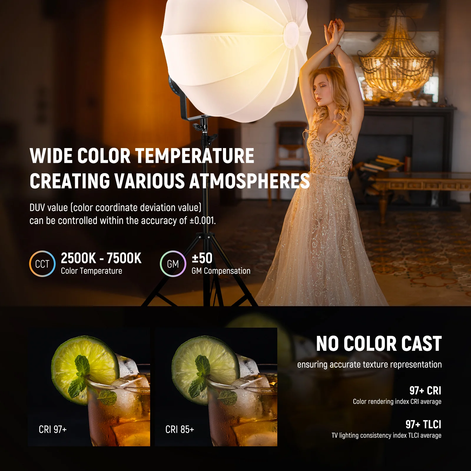NEEWER CB300C 300W COB RGB LED Video Light - الصورة 6