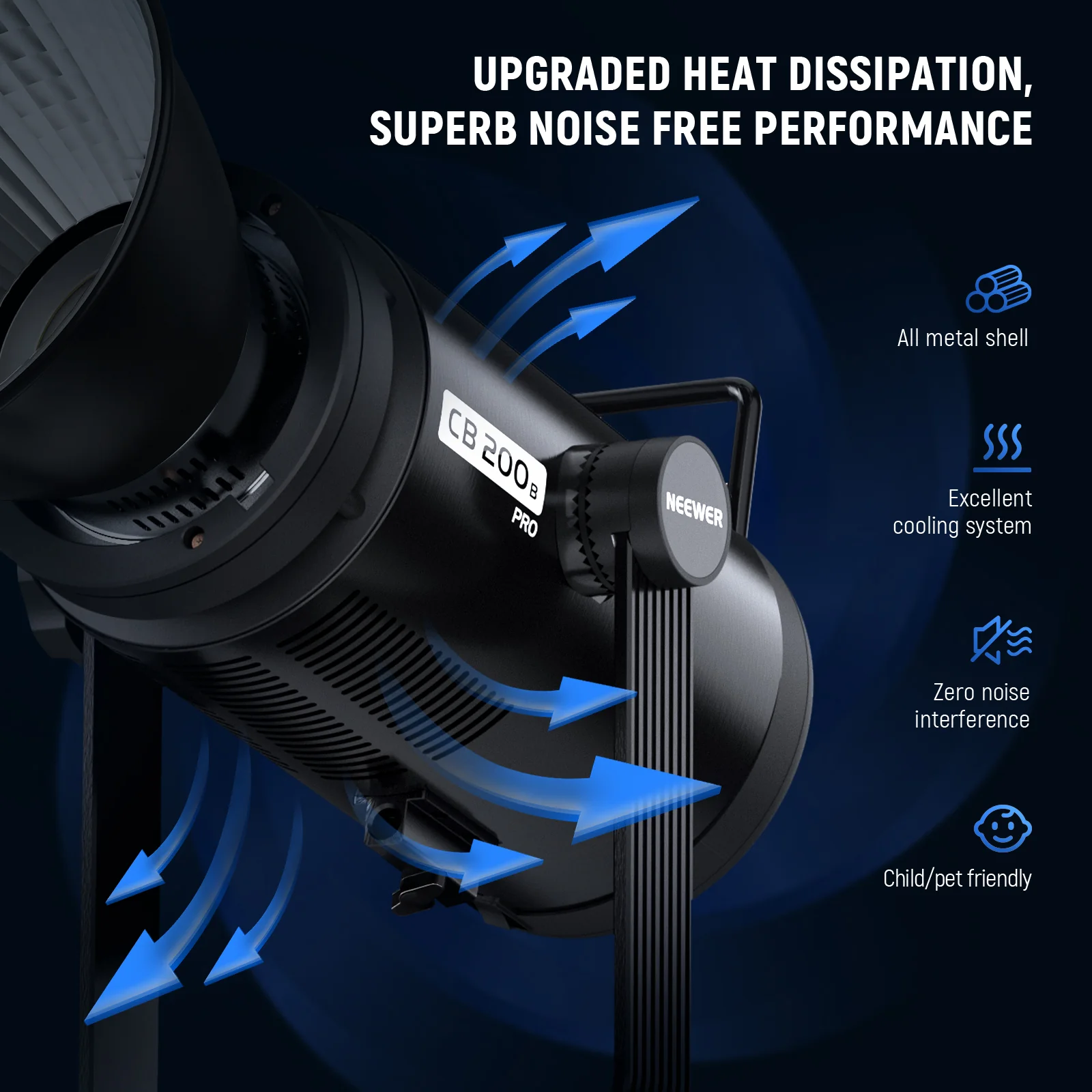 NEEWER CB200B PRO 210W Bi-Color LED Video Light - الصورة 3