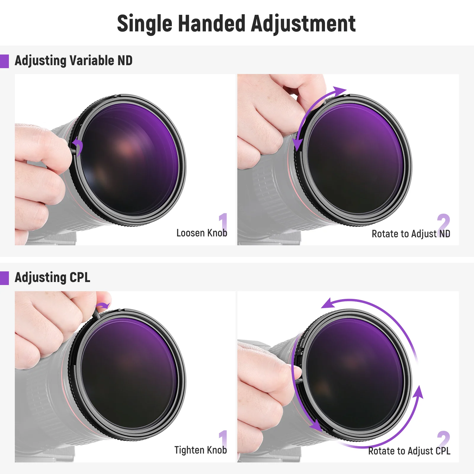 NEEWER True Colors Variable ND2-32 & CPL with Magnetic ND32 Filter Set - الصورة 6