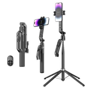 Q565 Anti Shake Extendable 4-Leg Stand Smartphone Facial Tracking Gimbal Selfie Stick
