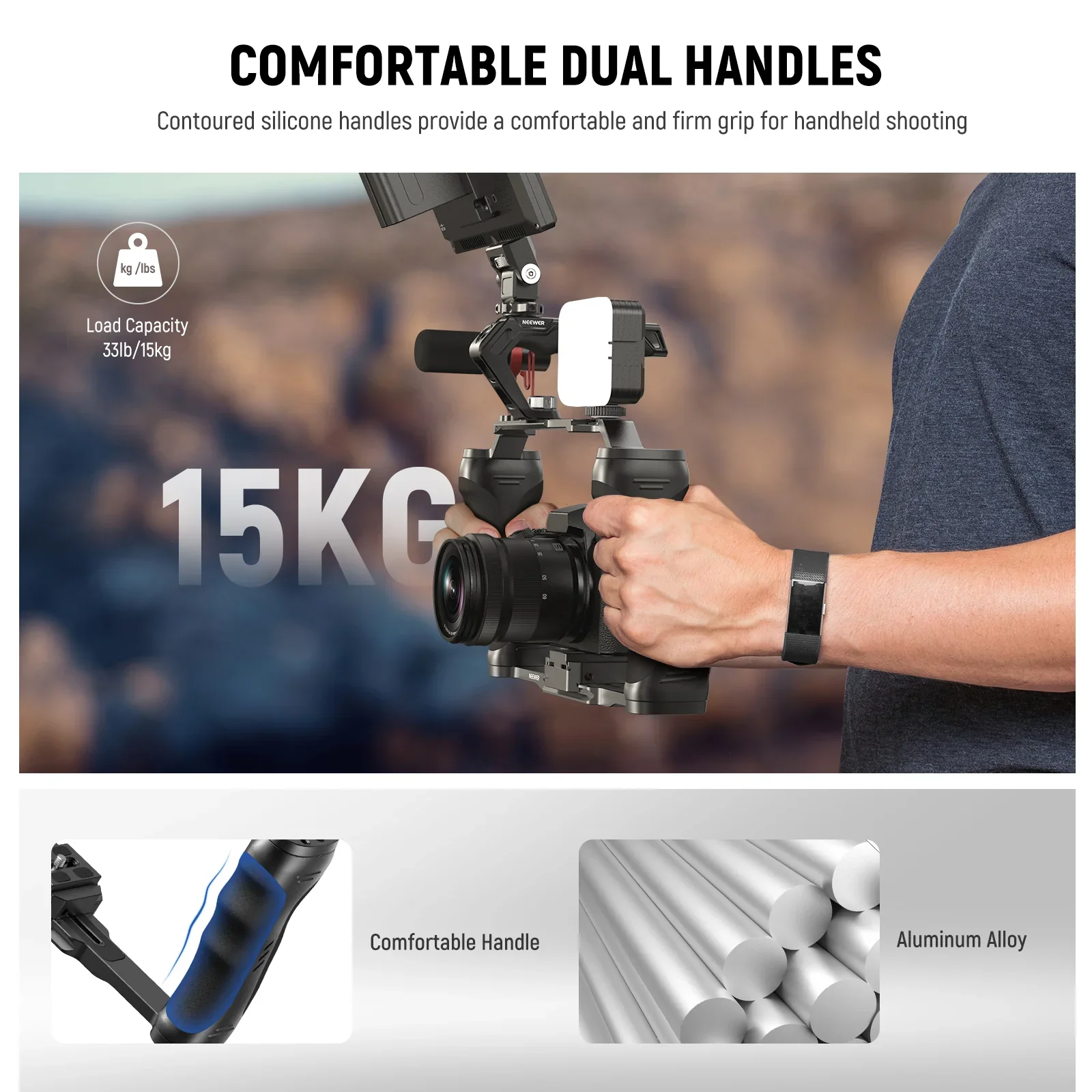 Neewer CA077 UNIVERSAL CAMERA CAGE WITH ARCA -SWISS QR SYSTEM - الصورة 4