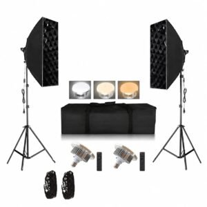 LIGHT KIT2pc With Soft Box LED 2X150W With Grid