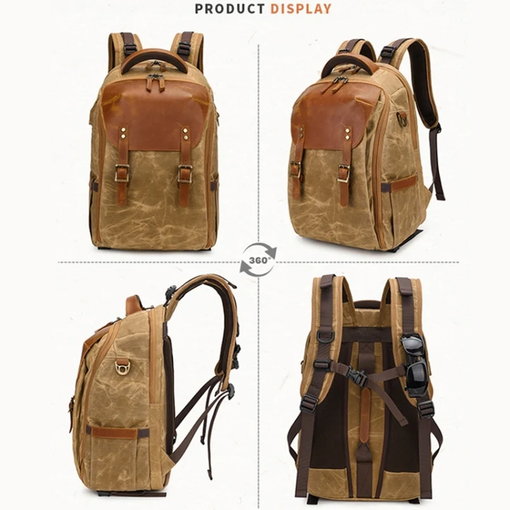 Bag Canvas K805 Waterproof Camera Backpack Outdoor Liner Shoulder Photography - الصورة 3