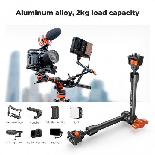 K&F Concept 11″ Magic Arm with Super Clamp - الصورة 4