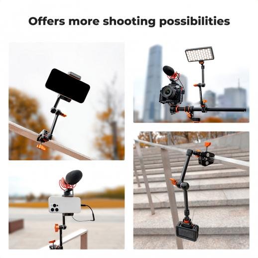 K&F Concept 11″ Magic Arm with Super Clamp - الصورة 7